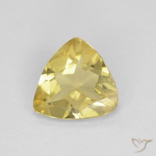 0.96ct Natürlicher Mittelgelb Beryll, Trillion, VVS