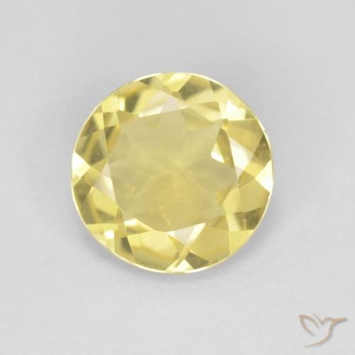 1.45ct Natürlicher Toskana Gelb Beryll, Runden, VVS