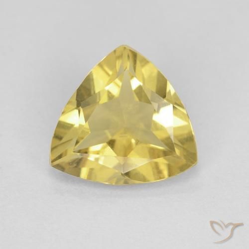 1.34ct Natürlicher Mittelgelb Beryll, Trillion, VVS