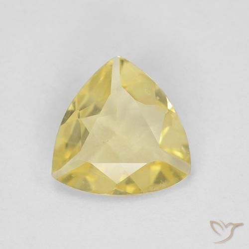 0.75ct Natürlicher Mittelgelb Beryll, Trillion, VVS