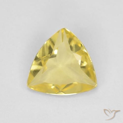0.79ct Natürlicher Toskana Gelb Beryll, Trillion, VVS