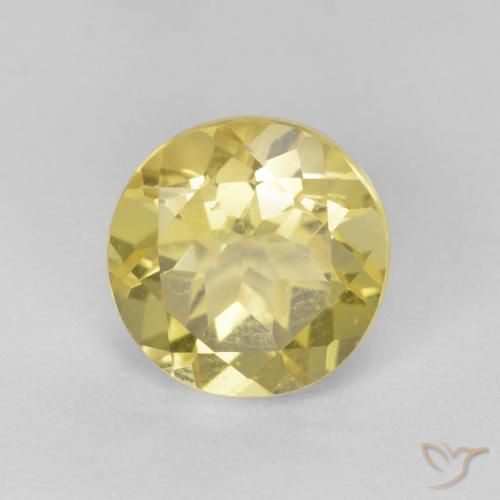 1.46ct Natürlicher Medium Light-Yellow Beryll, Runden, VS