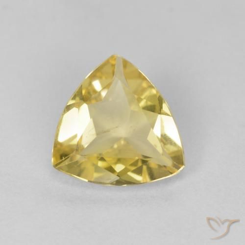 0.77ct Natürlicher Medium Light-Yellow Beryll, Trillion, VS
