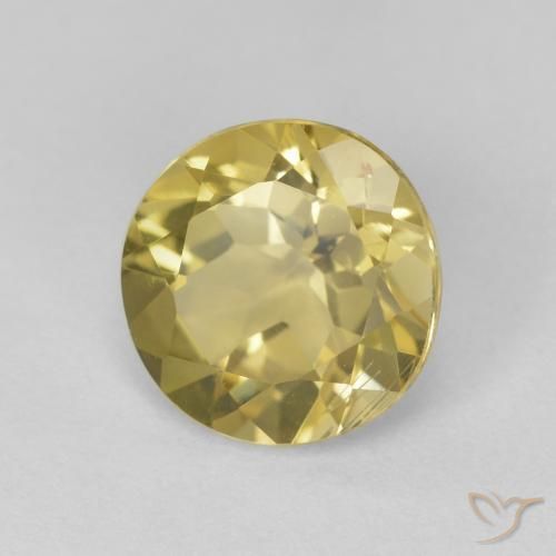 1.58ct Natürlicher Toskana Gelb Beryll, Runden, VS