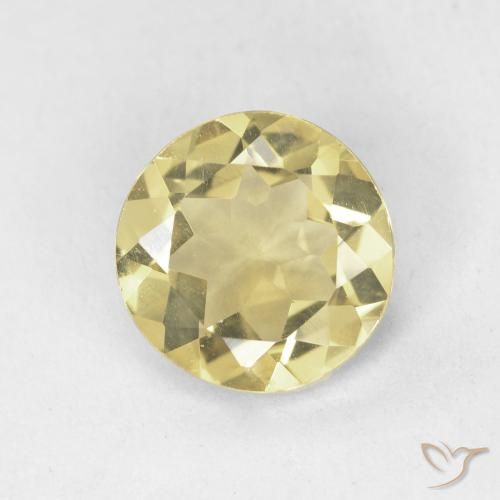 1.40ct Natürlicher Warmes Gelb Beryll, Runden, VVS-VS