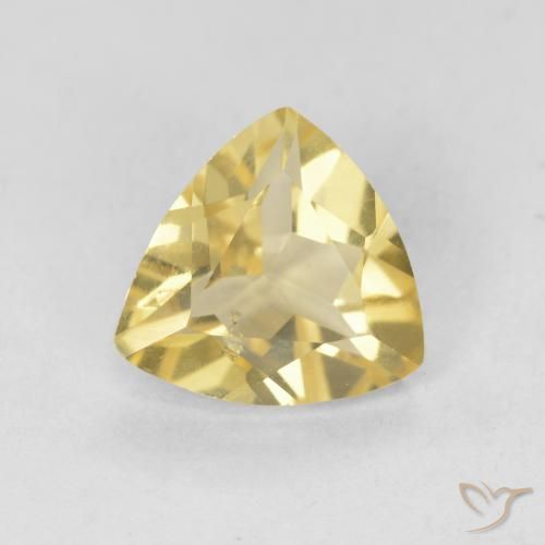 1.29ct Natürlicher hellgelb Beryll, Trillion, VVS-VS