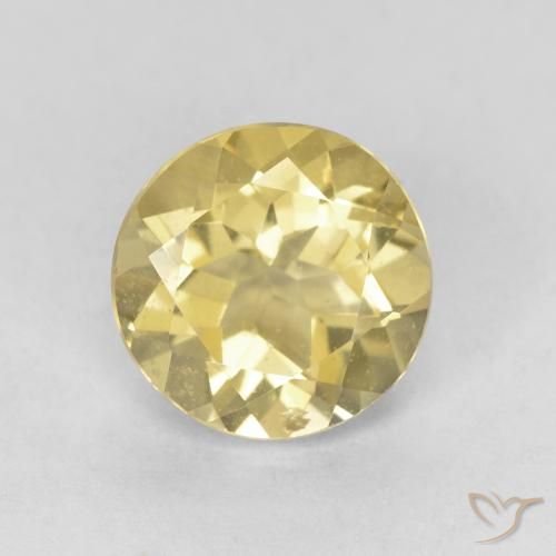 1.75ct Natürlicher hellgelb Beryll, Runden, VS
