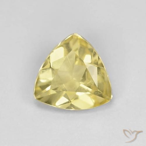 0.82ct Natürlicher Medium Light-Yellow Beryll, Trillion, VS