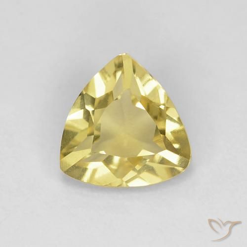 0.92ct Natürlicher Sanftes Gelb Beryll, Trillion, VVS-VS