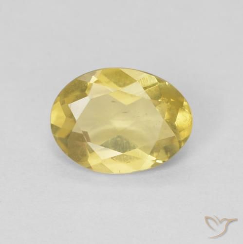 1.07ct Natürlicher Mittelgelb Beryll, Oval, VS