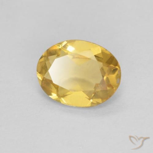 1.00ct Natürlicher Golden Beryll, Oval, VS
