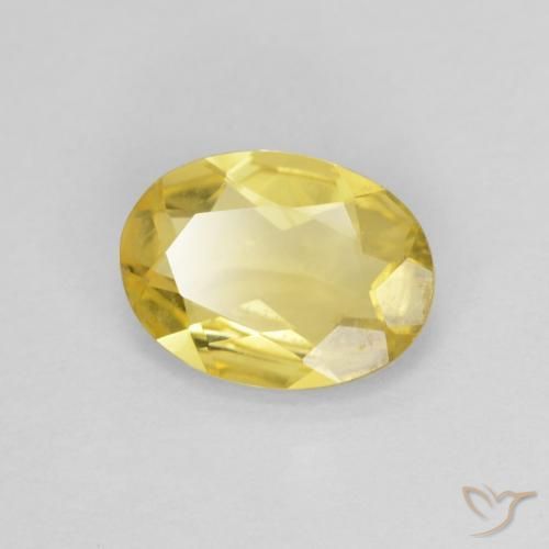 0.86ct Natürlicher Toskana Gelb Beryll, Oval, VS