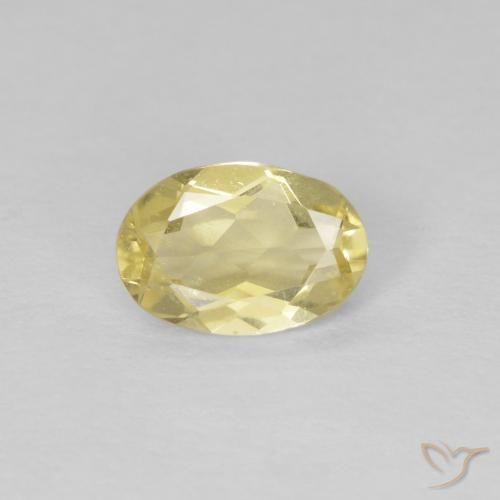 0.64ct Natürlicher Sehr helles Dijongelb Beryll, Oval, VS
