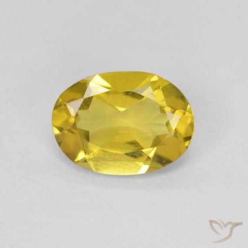 1.01ct Natürlicher Mittelgelb Beryll, Oval, VS