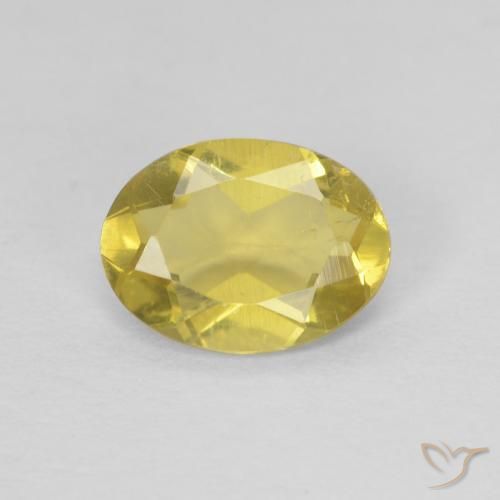 1.01ct Natürlicher Toskana Gelb Beryll, Oval, VS