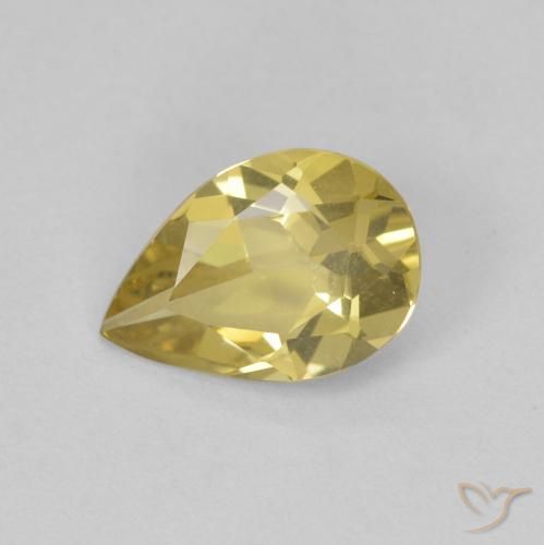 0.99ct Natürlicher Helles Gold-Gelb Beryll, Birnenform, VVS