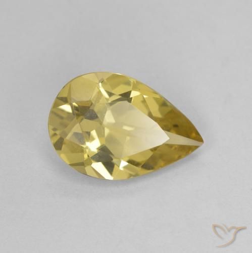 9,17 ctw natürlicher Helles Gold-Gelb Beryll, Birnenform, VVS