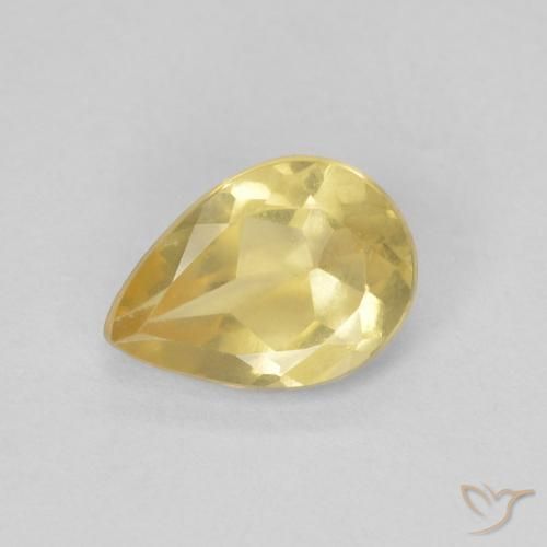9,17 ctw natürlicher Hell Gold Beryll, Birnenform, VVS