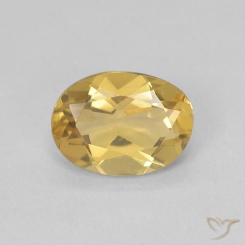1.12ct Natürlicher hellgelb Beryll, Oval, VVS