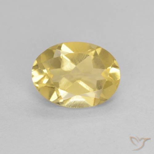 1.17ct Natürlicher hellgelb Beryll, Oval, VVS