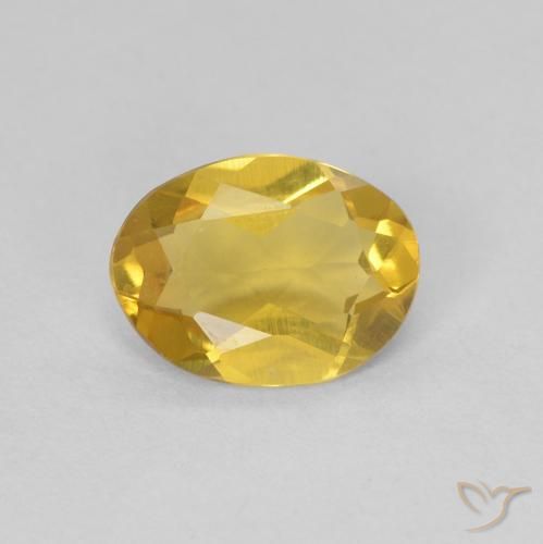 0.94ct Natürlicher Dunkel gelb Beryll, Oval, VVS