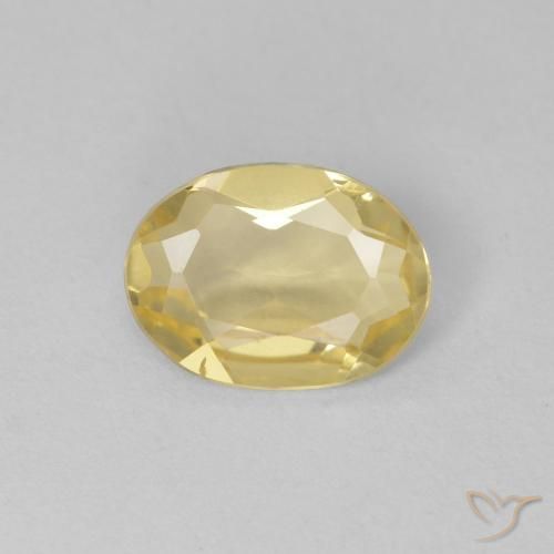 0.80ct Natürlicher Hell Gold Beryll, Oval, VVS