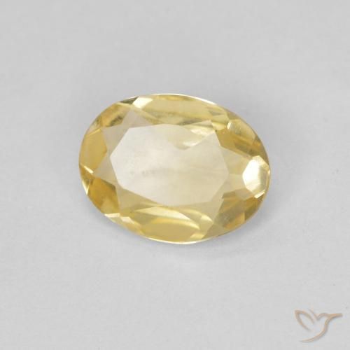 0.84ct Natürlicher Hell Gold Beryll, Oval, VVS
