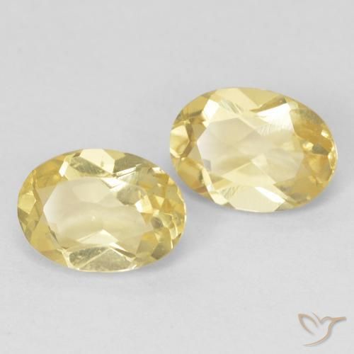 1.37 ct natürliche hellgelb Beryll-Edelsteine, Oval, VS