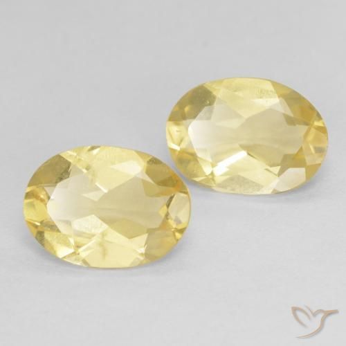1.84ctw Natürlicher hellgelb Beryll, Oval, VVS-VS