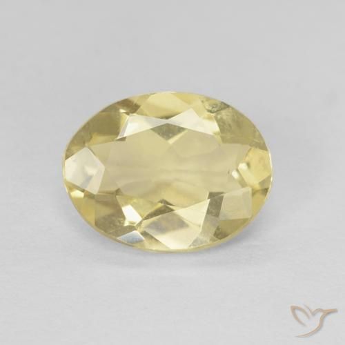 1.45ct Natürlicher Sehr helles Dijongelb Beryll, Oval, VVS