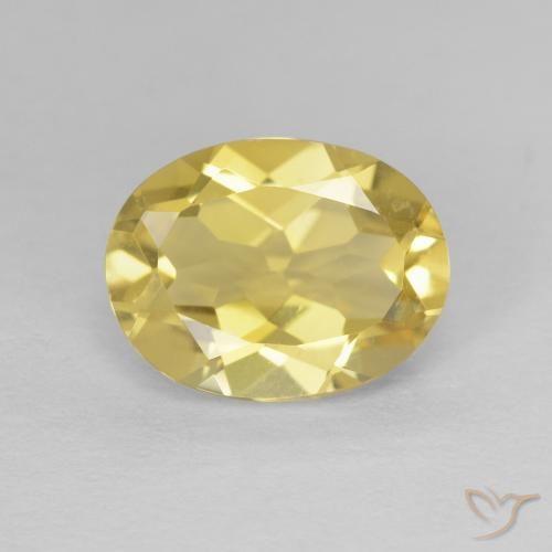 1.70ct Natürlicher Hell Gold Beryll, Oval, VVS