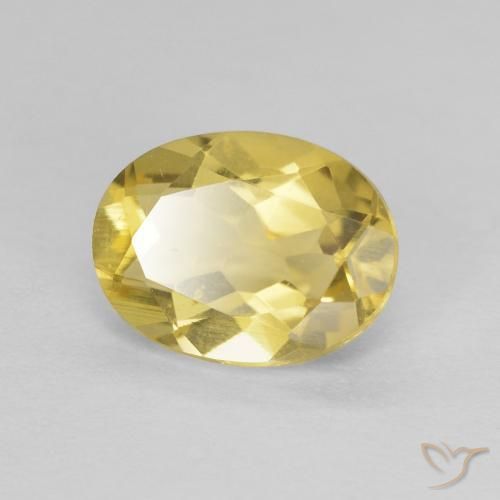 1.75ct Natürlicher Hell Gold Beryll, Oval, VVS