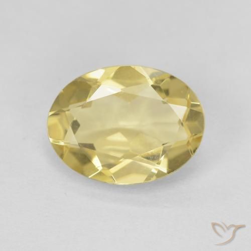 1.48ct Natürlicher hellgelb Beryll, Oval, VVS