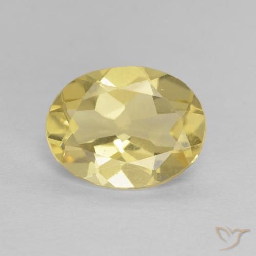 1.54ct Natürlicher Hell Gold Beryll, Oval, VVS