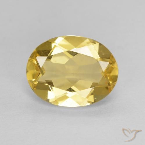 1.75ct Natürlicher hellgelb Beryll, Oval, VVS
