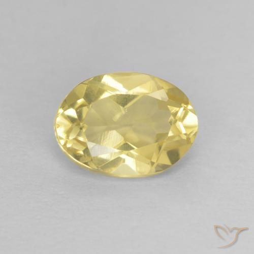 0.82ct Natürlicher Sehr helles Dijongelb Beryll, Oval, VVS