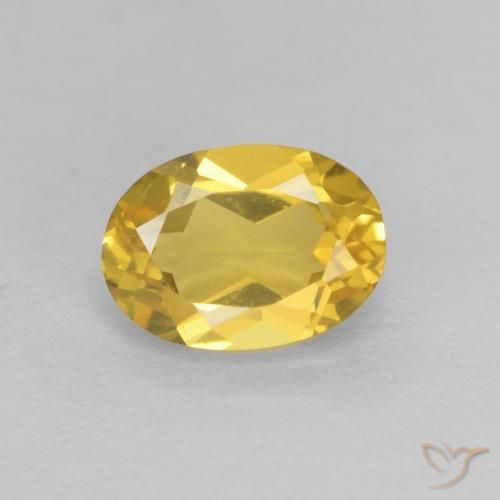 0.89ct Natürlicher Honiggelb Beryll, Oval, VVS