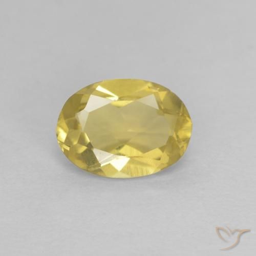 0.62ct Natürlicher Mittelgelb Beryll, Oval, VVS