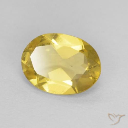 0.93ct Natürlicher hellgelb Beryll, Oval, VVS