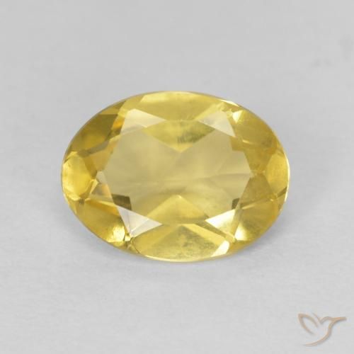 0.97ct Natürlicher hellgelb Beryll, Oval, VVS