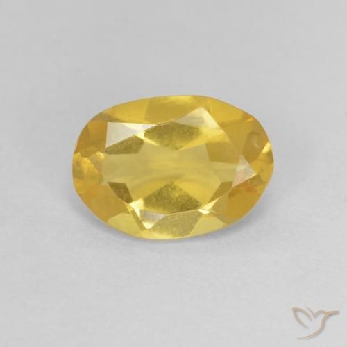 0.82ct Natürlicher Honiggelb Beryll, Oval, VVS-VS