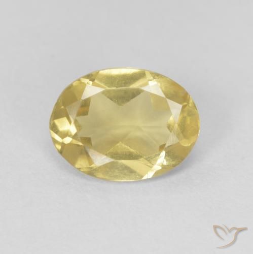 1.02ct Natürlicher Helles Gold-Gelb Beryll, Oval, VVS-VS