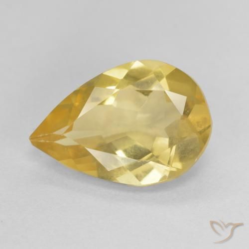 1.39ct Natürlicher Honiggelb Beryll, Birnenform, VVS-VS