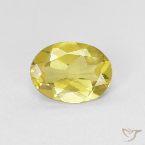 0.99ct Natürlicher Helles Hummelgelb Beryll, Oval, VVS-VS