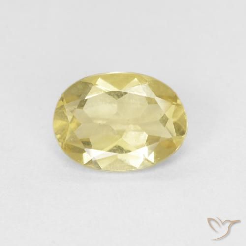 0.91ct Natürlicher Helles Erdgelb Beryll, Oval, VVS-VS