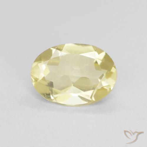 1.17ct Natürlicher Sehr helles Dijongelb Beryll, Oval, VVS-VS