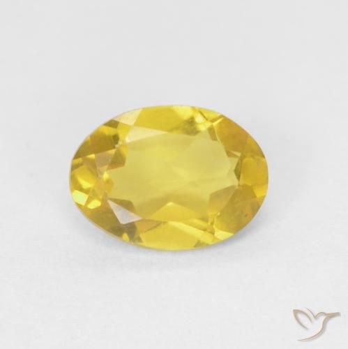 0.70ct Natürlicher Honiggelb Beryll, Oval, VVS-VS