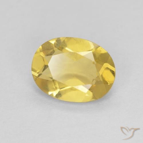 1.07ct Natürlicher hellgelb Beryll, Oval, VVS-VS