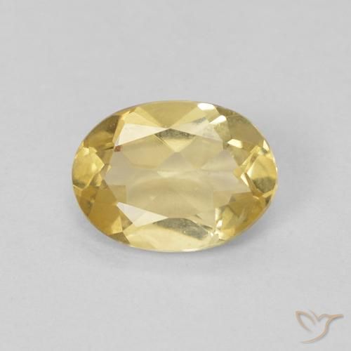 0.99ct Natürlicher Hell Gold Beryll, Oval, VVS-VS