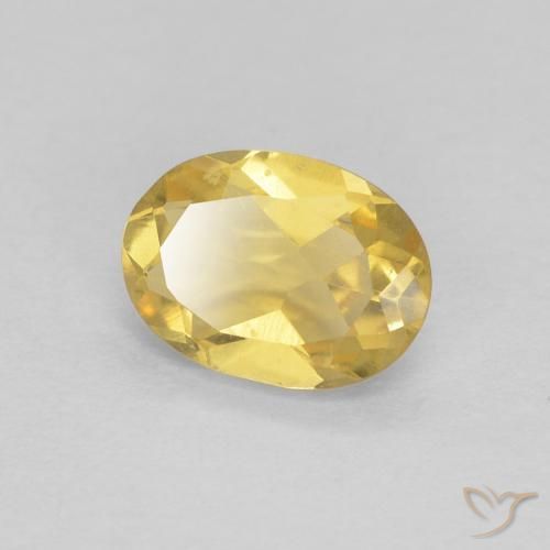 0.73ct Natürlicher Hell Gold Beryll, Oval, VVS-VS